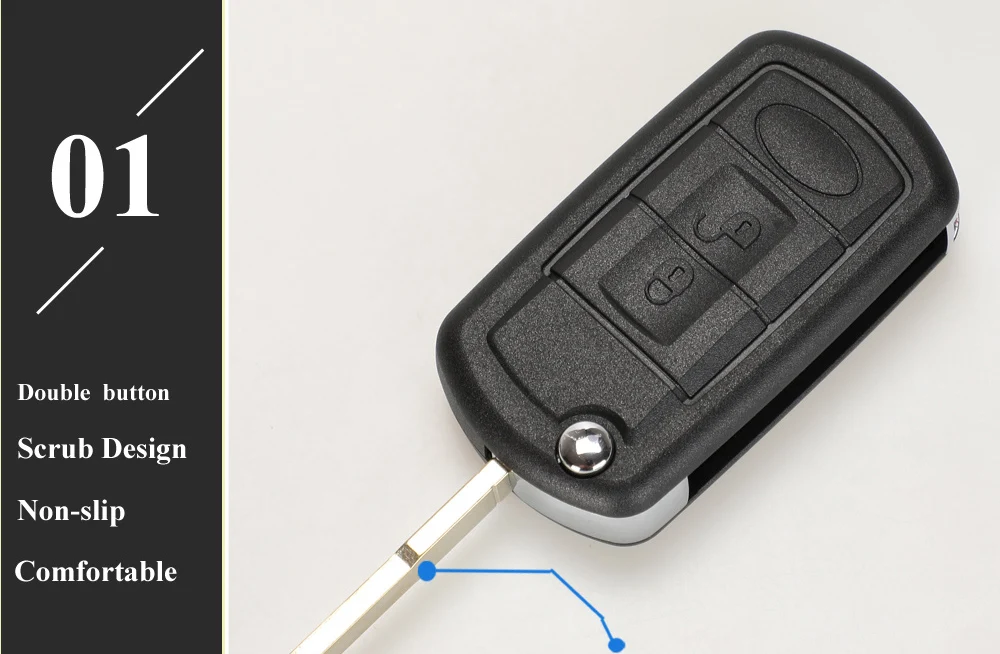 Keyforkess 10pcs Chiave A Distanza di Vibrazione Borsette Caso Fob 3 Pulsante Per LAND ROVER Range Rover Sport LR3 Freelander Evoque discovery Sport - H50729166adfe4747b7cc9729a777d7dcY