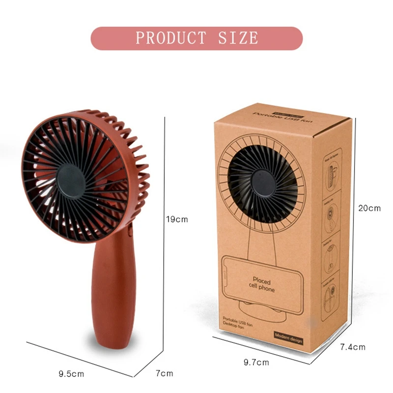 Mini Portable Hanging Usb Charging Fan Rotating Handheld Desktop Cooling Fan Cooler Mobile Phone Holder