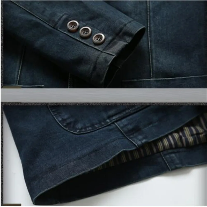 L-3XL, джинсовая куртка, Мужской Блейзер, хлопковые костюмы для мужчин, ковбойский Блейзер джинсовые куртки для мужчин, jaqueta, брендовая одежда, повседневная куртка, костюм