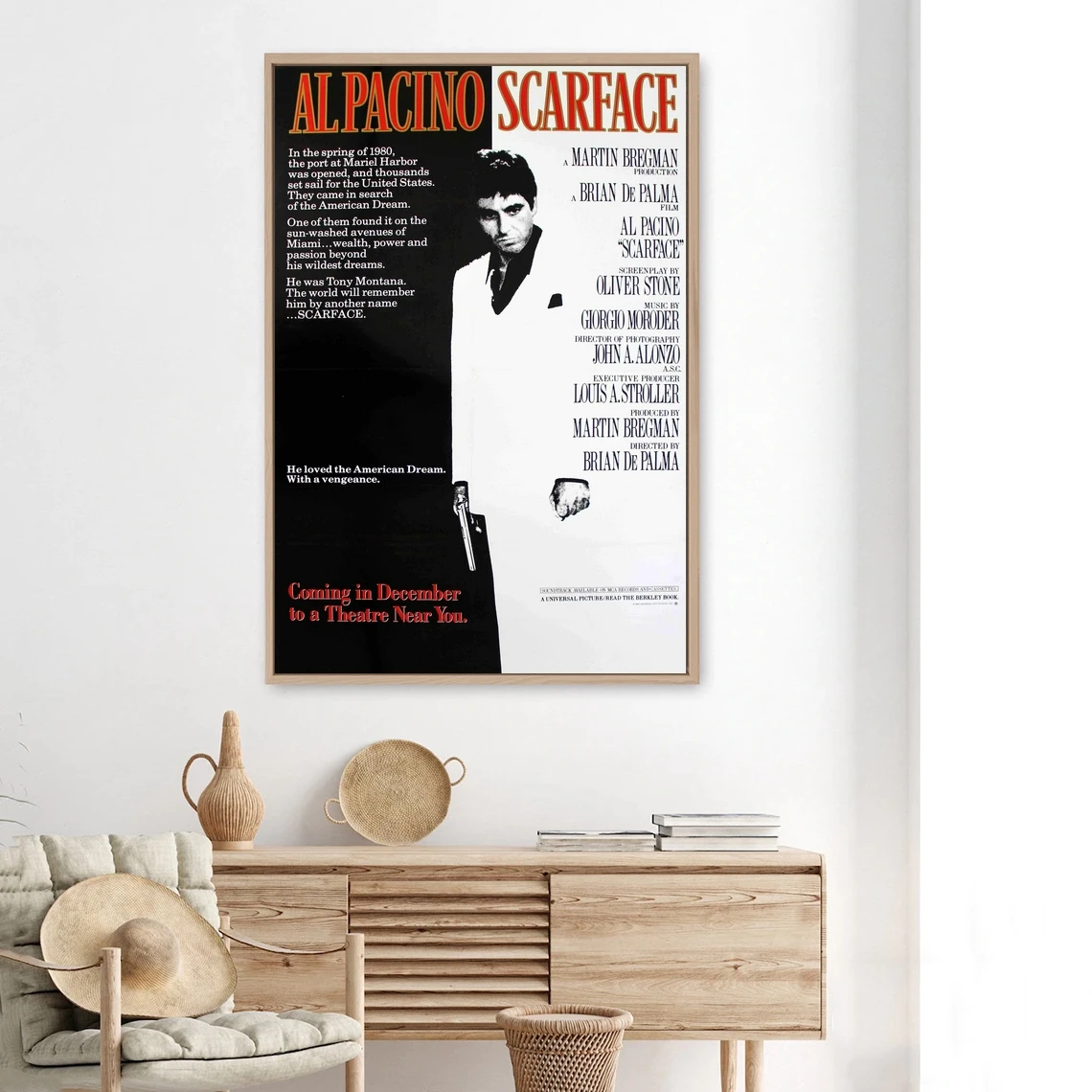 

Фильм «Лицо со шрамом» постер, Классическая винтажная настенная живопись, художественный постер, украшение фильма, рекламный брезентовый постер