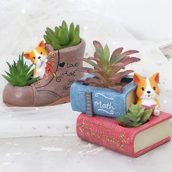 

Cute Cartoon Animal Flower Pot Plant Pot For Desktop Green Plant corky's day Flower Pot Home Garden Accessories
