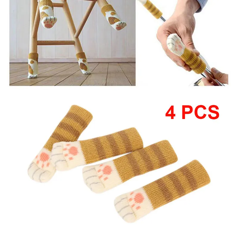 4pcs Chair Leg Protector Japanese Kawaii Chair Foot Covers Tables Furniture Creative Table Foot Socks Sofa Home Decor Cat