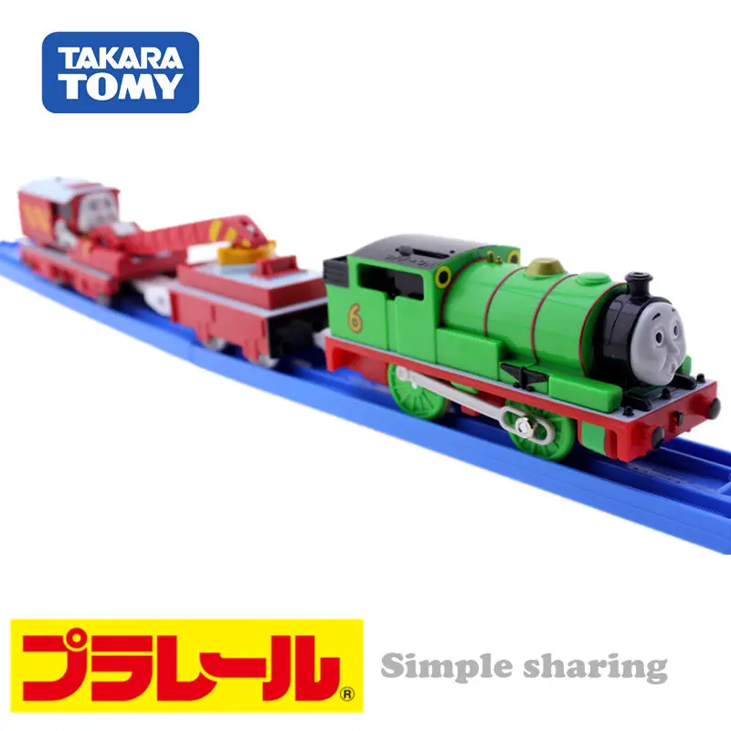 Такара Tomy Pla Rail Plarail поезд и друзья TS-17 Перси и Рокки Япония железнодорожный поезд моторизованный Электрический локомотив модель игрушки
