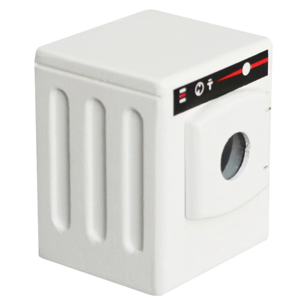 

1Pc Mini Washing Machine Simple Delicate Lovely Simulated Wood Furniture Model Desktop Decoration Washing Machine Model for Fami