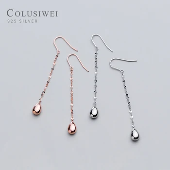 

Colusiwei Genuine 925 Sterling Silver Fashion Minimalism Waterdrop Dangle Earrings for Women Ear Hook Fine Jewelry Girl Gift