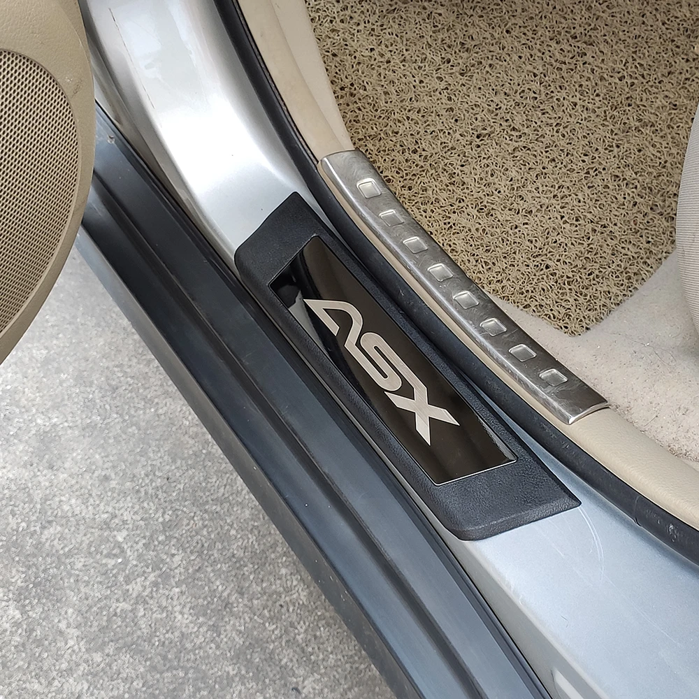 Для Mitsubishi Asx Авто Средства для укладки волос порога Накладка защитник Авто Стикеры 2012 2013