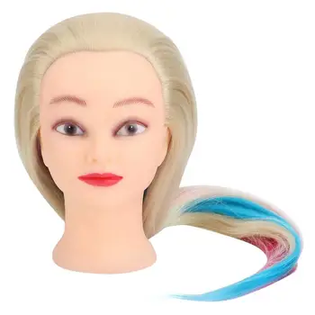 

Head For Hairstyles Dark Purple 4 Colors Hairdressing Styling Braiding Training Practice Mannequin Head with Hair Head For