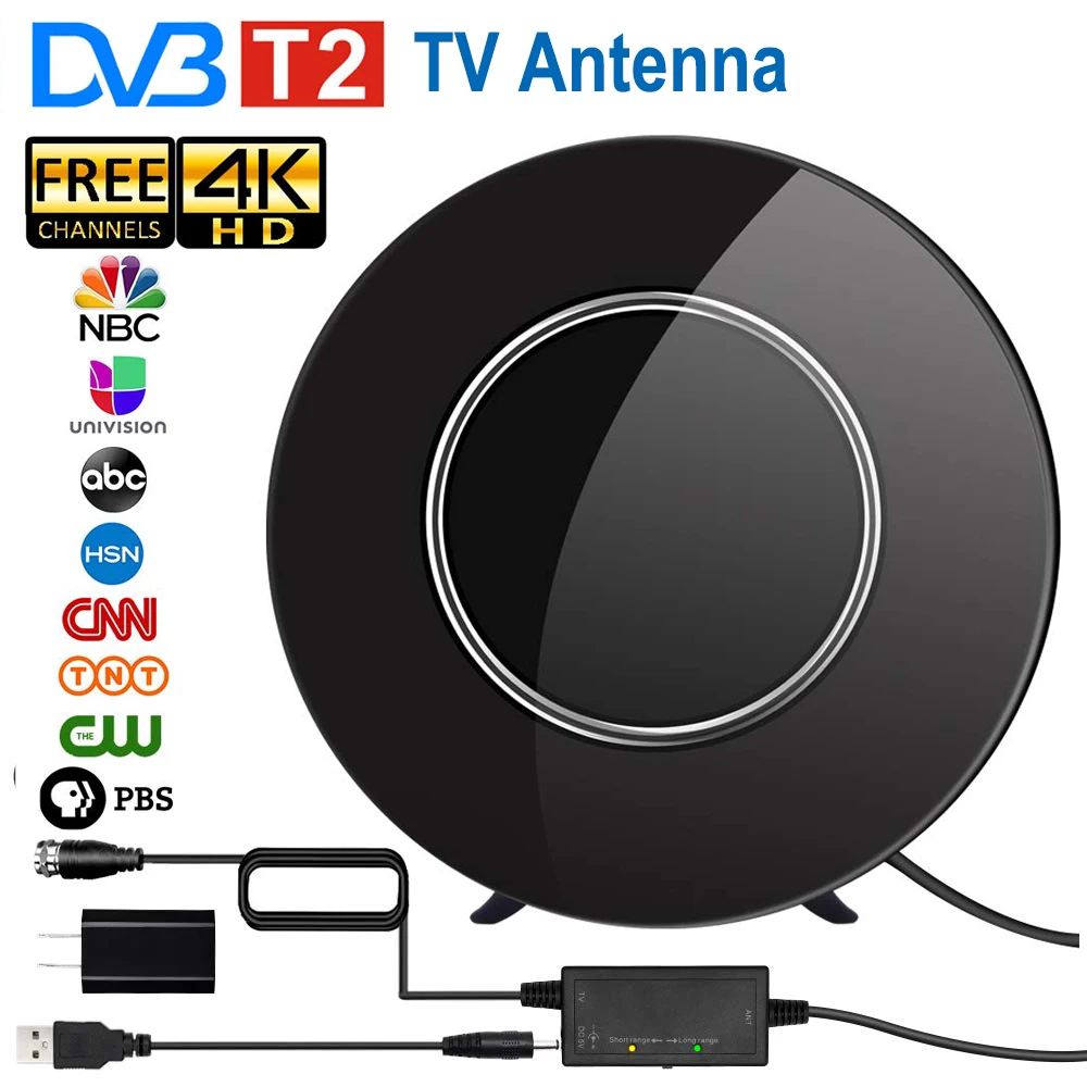 DVB-T2 комнатная тв антенна для цифрового тв hdtv dvb t2 антена для телевизора 4K 1080P DTV T2 цивровое тв антенна с участием усилитель антенны 150 миль сигнала cellular signal booster