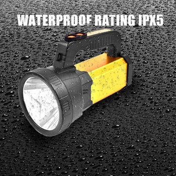 

3 Mode 25W LED Searchlight Handheld Spotlight Lantern Flashlight Rechargeable Emergency Flashlight for Outdoor Camping
