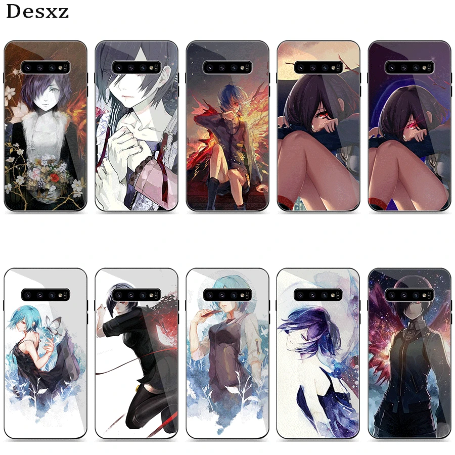 Mobile Phone Case Glass For Samsung A10 A20 A30 A40 A50 A60 A70 S7 Edge S8 Plus Note 8 9 S10 Cover Touka Kirishima Tokyo Ghoul | Мобильные