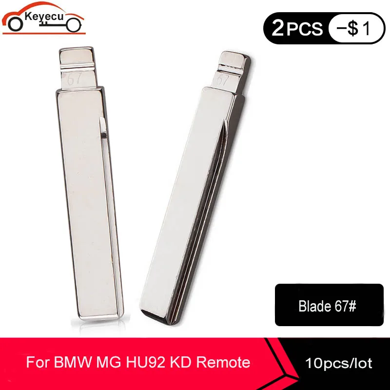KEYECU 10 шт./лот KEYDIY Универсальные пульты Flip Blade 67 # NO.67 складной HU92 для BMW MG KD