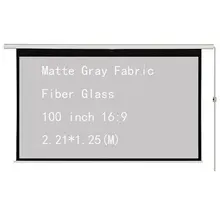 Thinyou 100 inch 16:9 Matte Gray Fabric Fiber Glass Cinema Motorized 3D Projector Electric Screen Wall Ceiling Mount With Remote