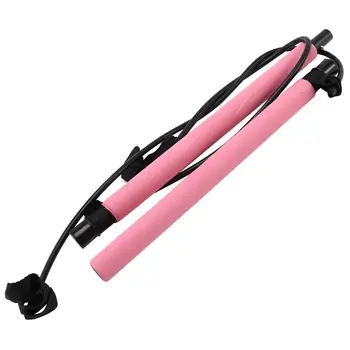 

Pilates Exercise Stick Toning Bar Fitness Home Yoga Gym Body Workout Body Abdominal Resistance Bands Rope Puller