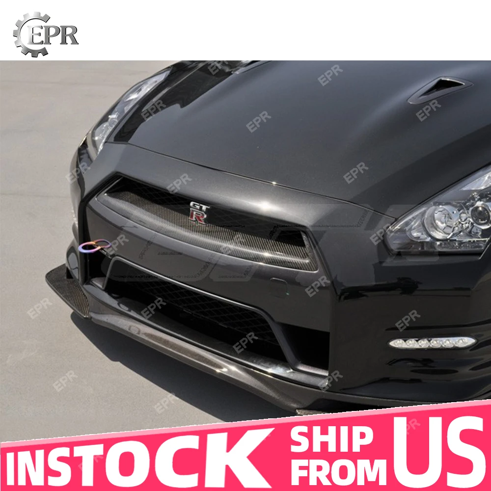 

(Free Shipping US Warehouse) For Nissan R35 GTR Carbon Fiber OEM Front Grille Trim 2012+
