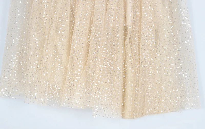 CHICEVER Korean Sequin Patchwork Female Dress Strap Sleeveless Off Shoulder High Waist A Line Party Dresses Women Fashion New