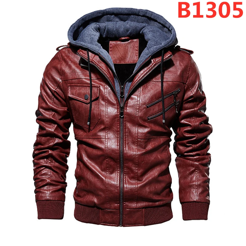 B1305 мужские Куртки из искусственной кожи, утолщенная верхняя одежда, кожаные толстовки, байкерское пальто, мужские крутые зимние осенние мотоциклетные куртки Harajuku на заказ, теплая куртка