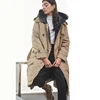 British Down Trench Coat Winter White Duck Down Jacket Women Hooded Long Thick Warm Jackets Puffer Feather Female Parka Mujer ► Photo 2/6