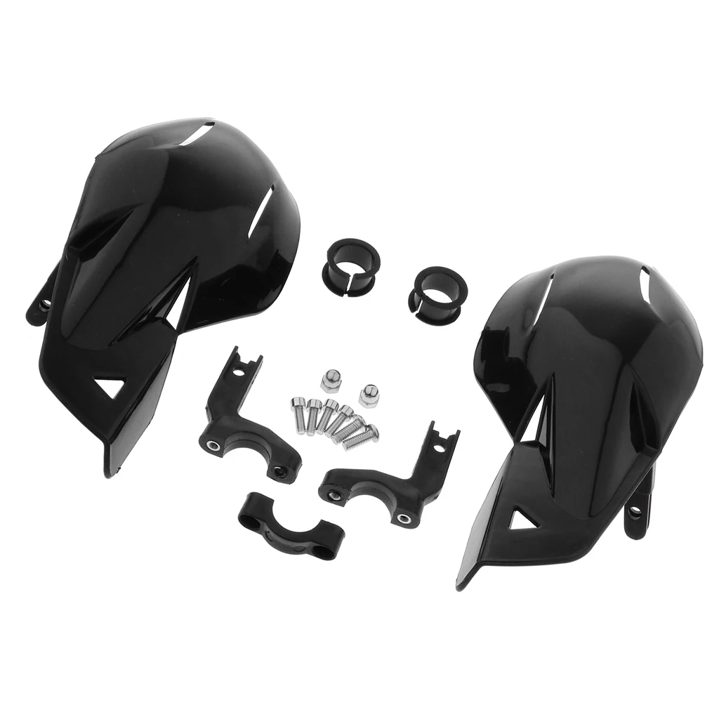 Motorcycle Hand Guards Handlebar Hand Protection Cover Brush Bar Protector for Motocross Supermoto Racing Dirt Bike ATV (Black)
