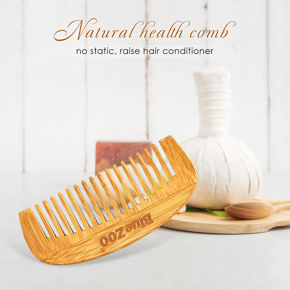 Новая натуральная бамбуковая деревянная расческа для волос выпадение массаж головы Антистатическая расческа для волос забота здоровая для причесывания и укладки волос инструмент