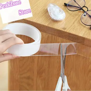 

1m / 2m / 3m / 5m transparent magic nano tape can be washed double-sided tape adhesive nano seamless paste removable mobile glue