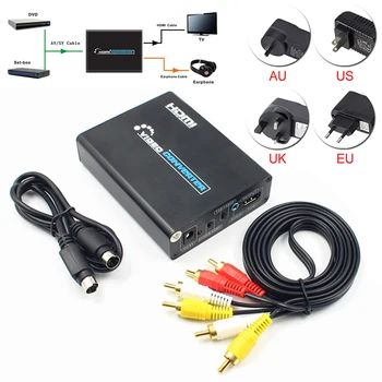 

AV+S-VIDEO TO HDMI Converter S-Video R/L To HDMI 720p 1080p RCA S-Video Cable 3RCA AV To HDMI Converter Adapter Upscaler