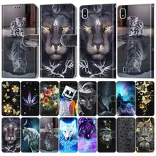 ฝาครอบโทรศัพท์สำหรับกรณี Samsung Galaxy S9 Plus + S8 S7 S6 S5 สาว Boy กระเป๋าน่ารักน่ารักสีทาสี Wolf Tiger E08F(China)