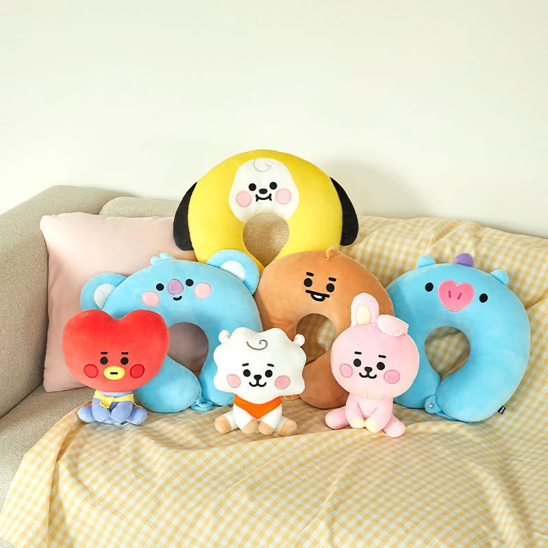 

K-pop plush pillows u-shaped shoulder pads cute animal kawaii anime plush toys dog â€‹â€‹rabbit koala Christmas gift for girls