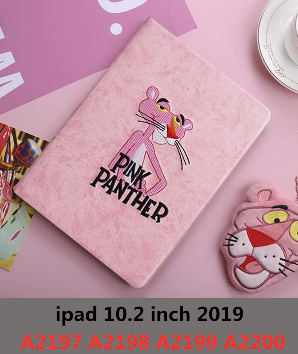 3D с вышитыми героями мультфильмов чехол для нового ipad 9.7inch '3/2/1'mini123/45/для ipad 234 Pro9.7 Искусственная кожа умного сна - Цвет: leopard  Ban  10.2