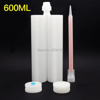 

Caulk cleaning glue AB Epoxy Gun Cartridge 600ml 1:1 and Mixing Tube MC10-18 Thread Mouth