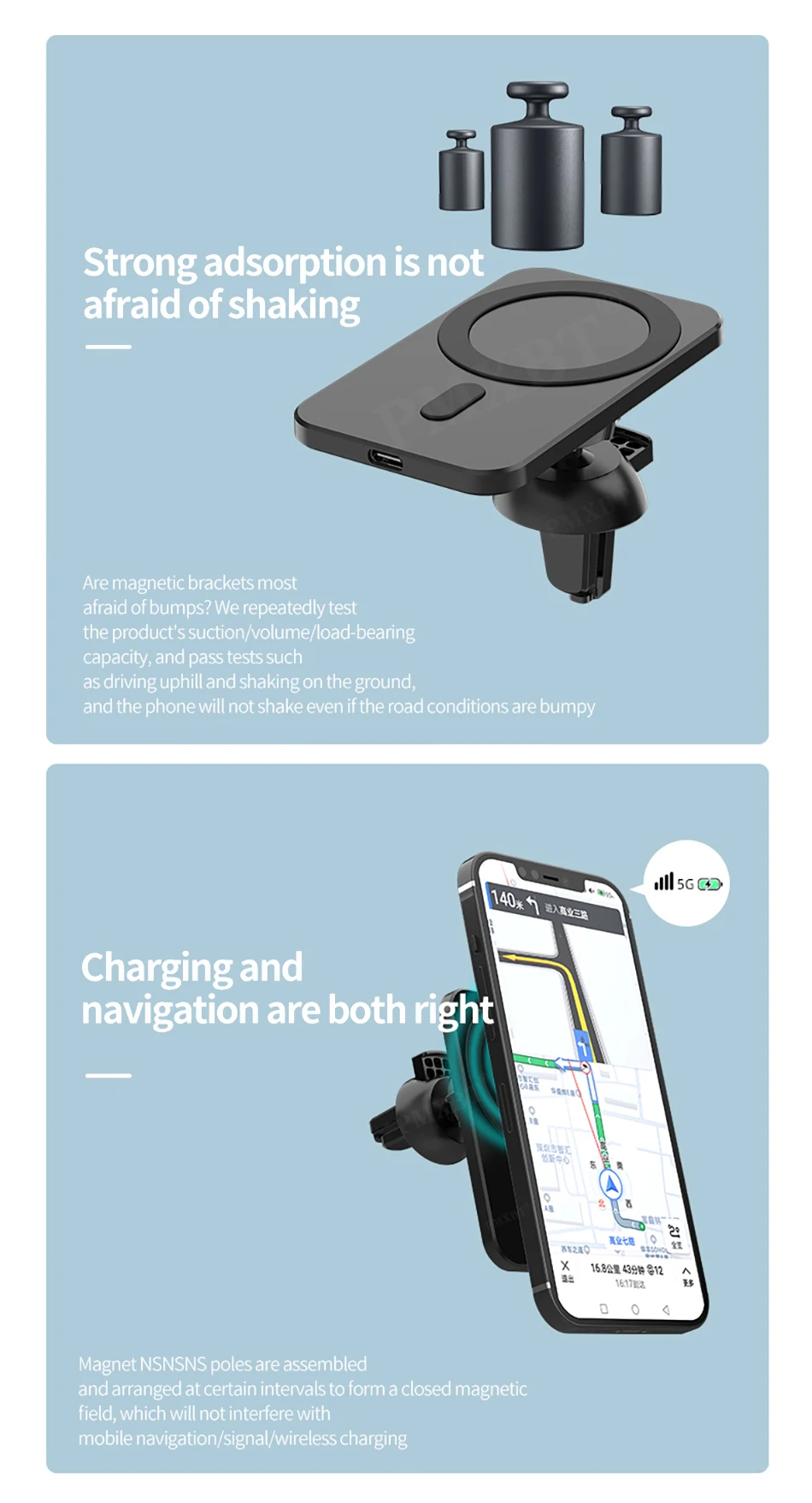 bluetooth charger Mag Magnetic Wireless Car Charger Stand For iPhone 12 Pro Max MiNi Safe 15W Fast Charging Air Vent Mount Adsorbable Phone Holder wireless charging stand