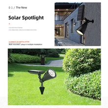 Солнечный Точечный светильник светодиодный наружный настенный светильник, водонепроницаемый регулируемый садовый светильник, Автоматическое включение/выключение для двора подъездной дорожки лестницы бассейна