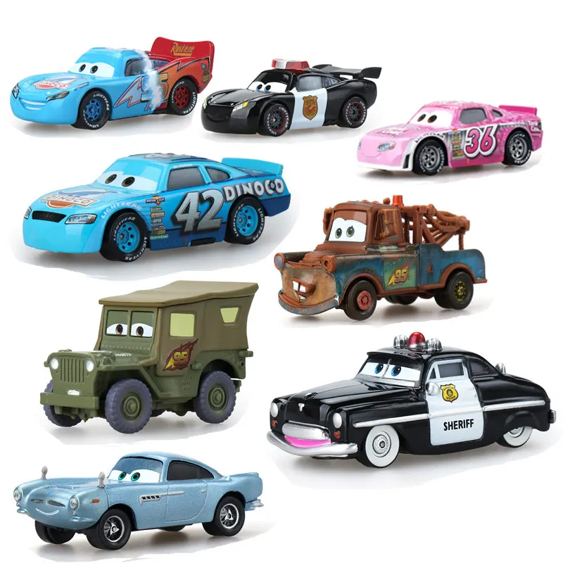 Disney Pixar Cars 2 3 Lightning Mcqueen Mater Storm Ramirez 1:55 Diecast Vehicle Metal Alloy Boy Kid Toys Gift Oyuncak Military