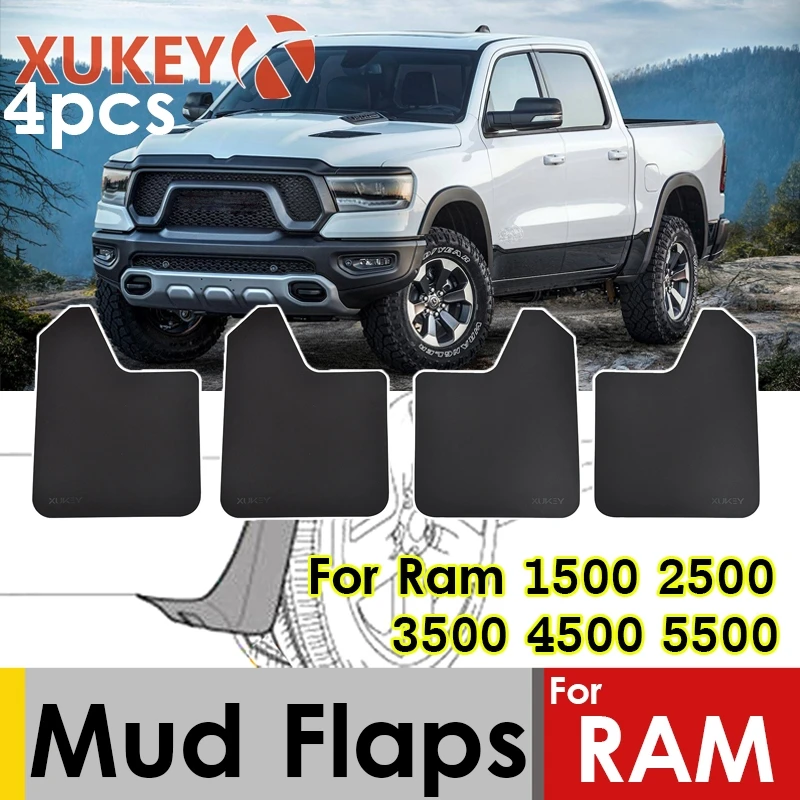 

For Dodge Ram pickup 1500 2500 3500 4500 5500 SRT-10 4x4 DRW Rumble Bee Mud Flaps Mudflaps Splash Guards Mudguards Fender Flare