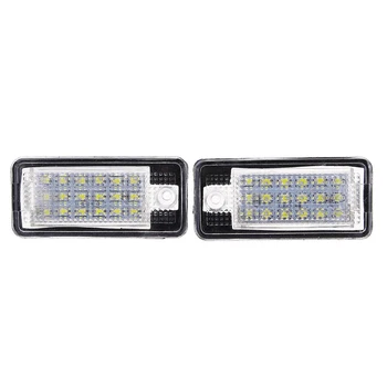 

2Pcs For Audi A3 8P A4 B6 B7 8E 8H A6 C6 4F A8 D3 4E Q7 4L RS4 RS6 LED Car License Plate light Auto Tail Number Lamps