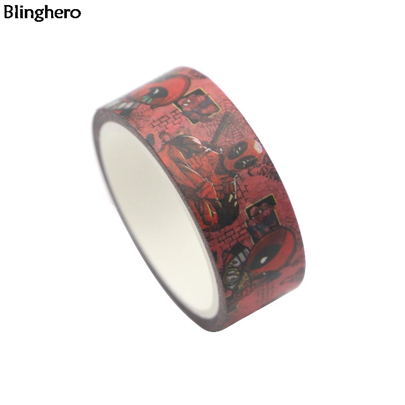 Bling hero Cool Guy 15 мм X 5 м мой герой васи лента рукоделие изоляционная лента клейкие ленты Мультяшные декоративные ленты модные переводные наклейки BH0043