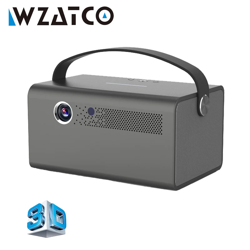 3D-проектор WZATCO T7 DLP Bluetooth 5 300 дюйма 15600 мАч | Электроника
