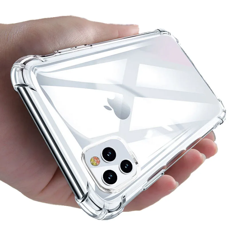 Luxury Phone Case For iphone11pro max xs xr x shockproof transparent soft case for iphone 6/6s/7/8 plus protective tpu | Мобильные