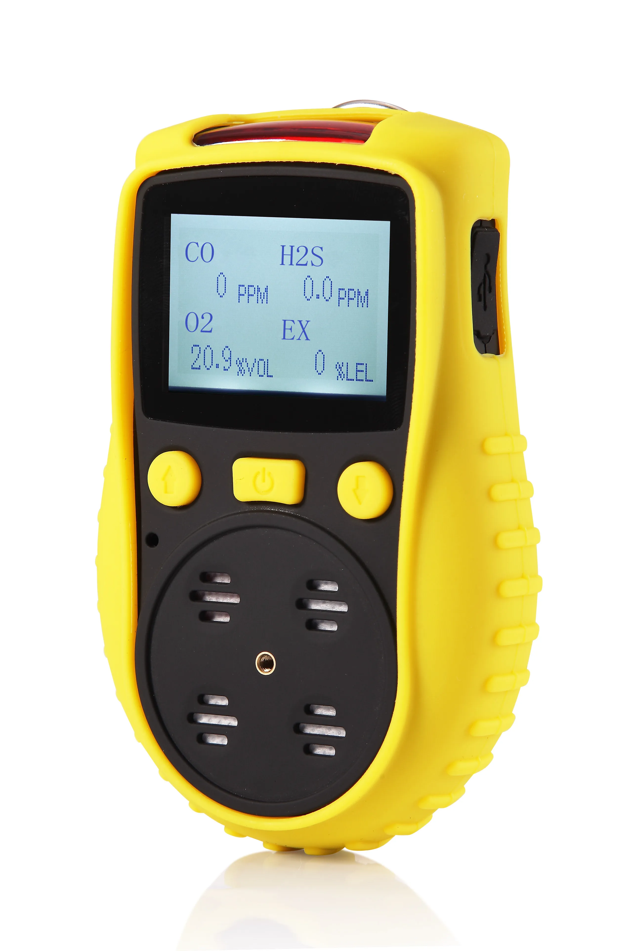 H2S Detector Meter 0 ~ 100 ppm Rango de sulfuro de hidrógeno Sensor de alarma de gas portátil pantalla LCD digital con alarma de luz de sonido monitor H2S alta precisión 