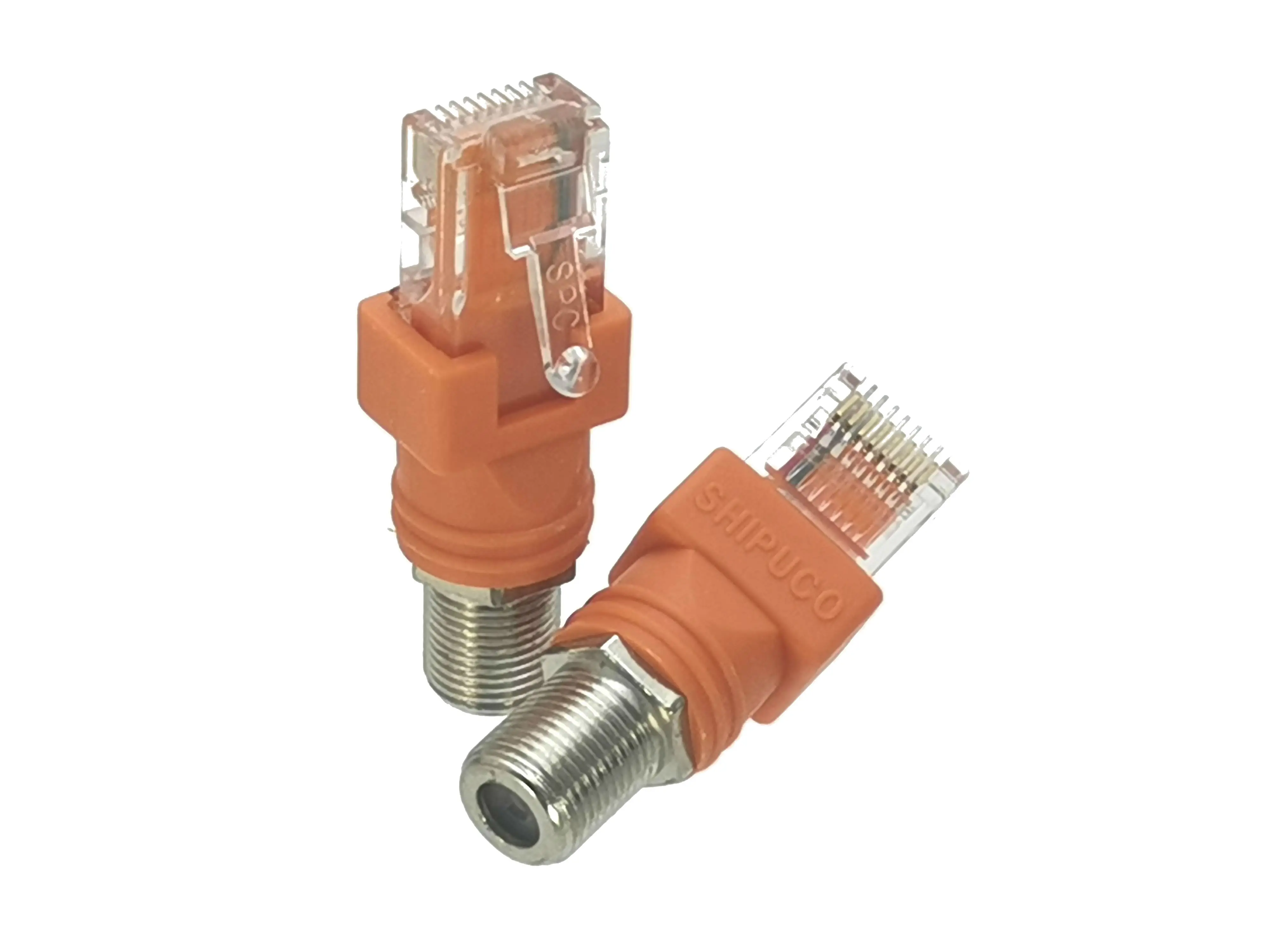 1 шт. RJ45 штекер для F TV Женский Разъем RF адаптер разъем коаксиальный баррель муфта