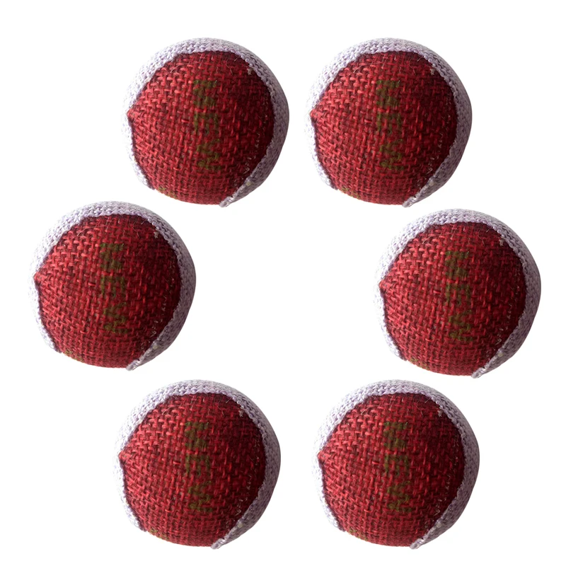 6PCS/set Cat Ball Cloth Interactive Kitten Cotton Chasing Ball Toys Kitten Chew Toy Training Entertain Cat Toy Ball Pet Supplies dog chew bell ball pet molar training rainbow elastic balls puppy kitten teeth cleaning interactive toy cat game play toy ball