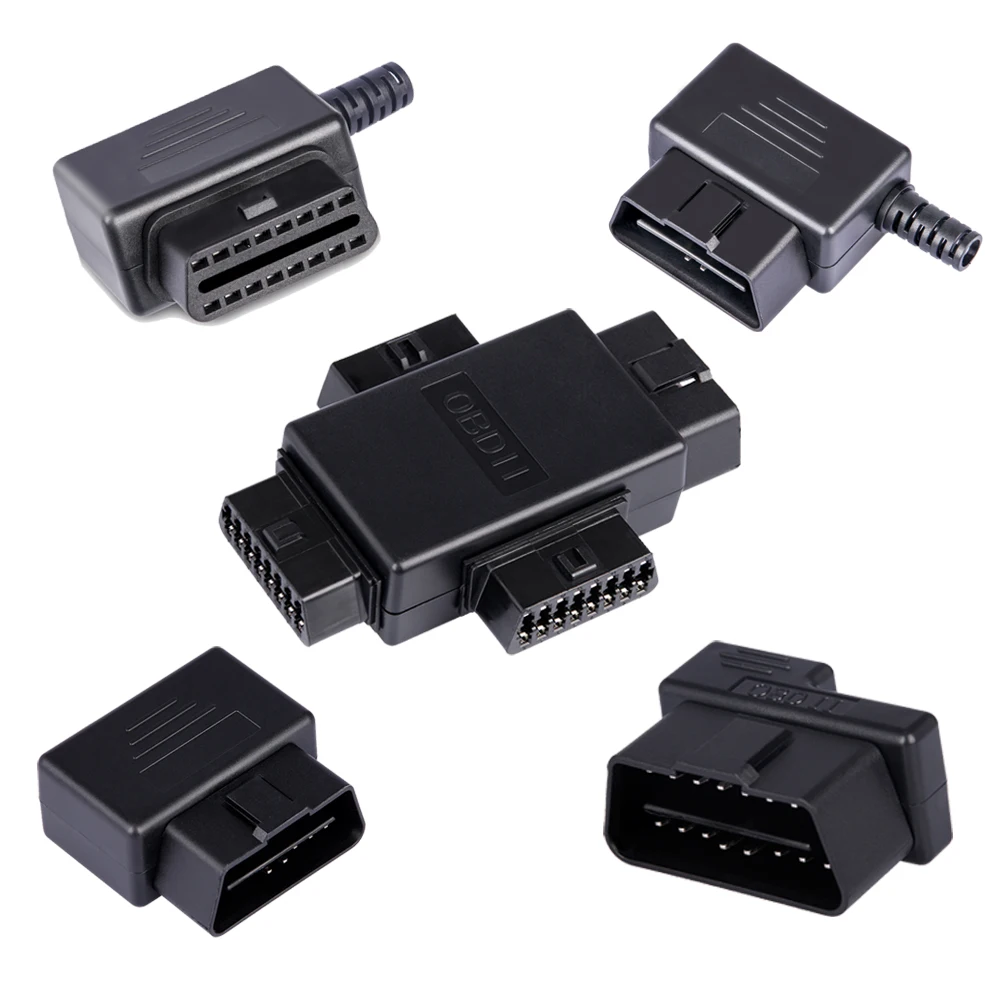 

Universal OBD2 16 Pin Car Connector Plug Male To Female ELM327 Multi-function Plug Diagnostic Cables Tool Car Connector Adapter