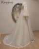 Long Sleeve Chiffon Wedding Dresses 2022 High Neck Beaded Embroidery Muslim Dubai Women White Bridal Wedding Gowns ► Photo 2/5