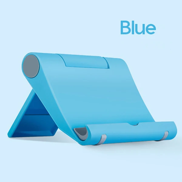 Blue Многофункциональный регулируемый портативный держатель для телефона, складной держатель для мобильного телефона для ipad, iPhone, huawei, Xiaomi, подставка для планшета, настольный держатель для телефона - Цвет: Blue