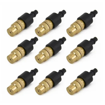 

0.8cm/ 0.31 Dia Adjustable Brass Spray Misting Nozzle Garden Sprinklers 10x