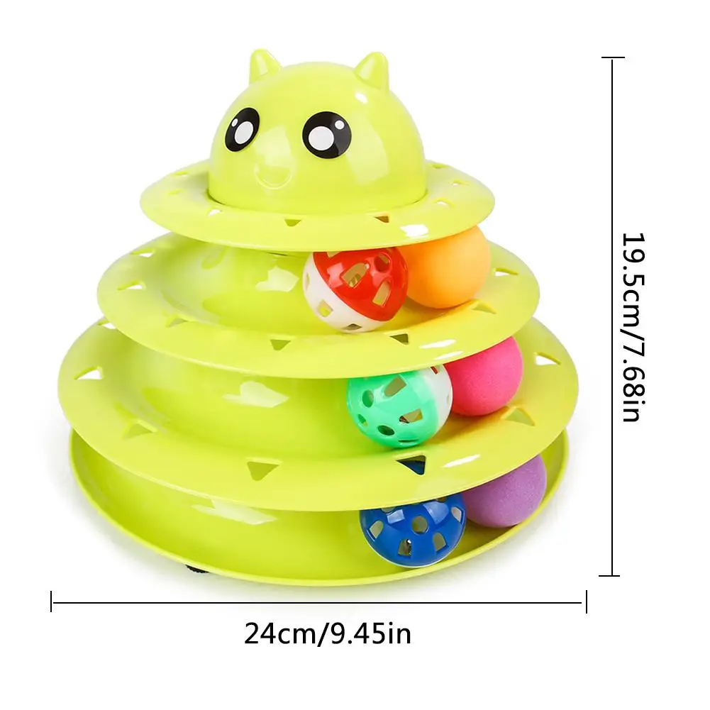 Игрушка для кошек, трехслойная Поворотная головоломка, колокольчик, игрушка, шар, развлекательная интерактивная игрушка