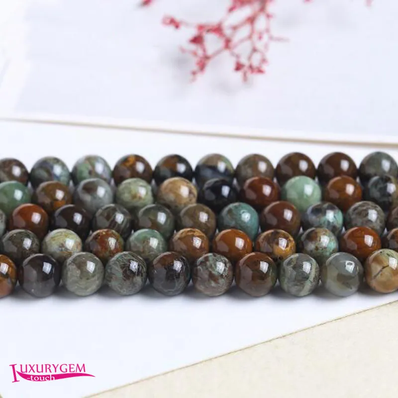 

Natural Snake Skin Stone Loose Beads 6/8/10/12mm Smooth Round Shape DIY Jewelry Accessories 38cm wk373