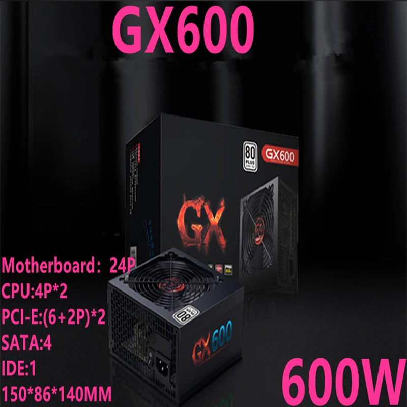Новый блок питания для бренда Huntkey ATX INTEL AMD Dorsal line Broad silence 600 Вт GX600|Блоки