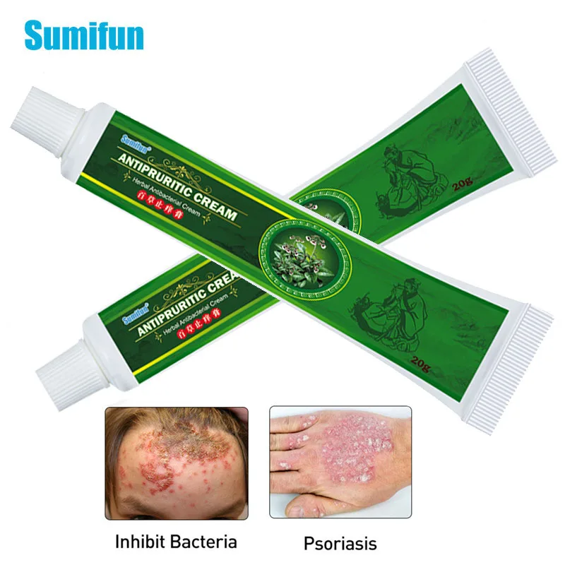 1pc Psoriasis Cream Dermatitis Eczema Treatment Anti-itch Chinese Herbal Medical Plaster Antibacterial Ointment Skin Care | Красота и