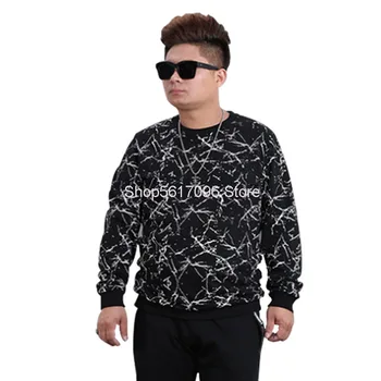 

Autumn Big Size Men's Sweater Plus Fat Plus Leisure Round Neck Sweater Fat Strength