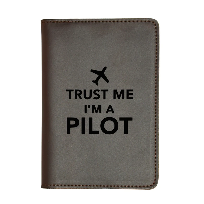 Чехол-Кошелек для паспорта Trust Me Im A Pilot мужской/женский кожаный | Багаж и сумки
